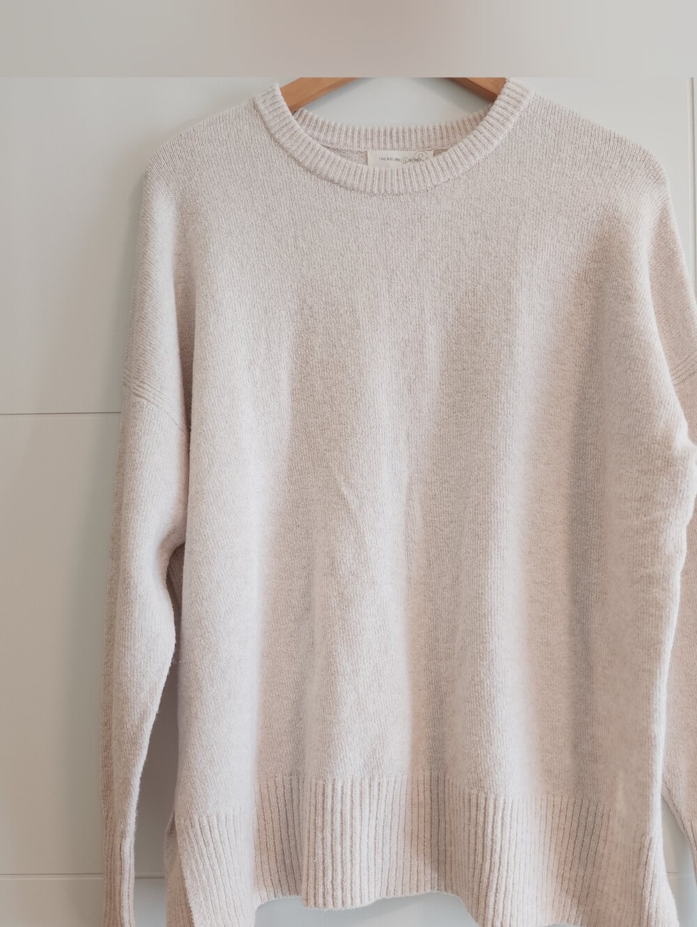 Treasure & Bond Cotton Blend Crew Neck Sweater